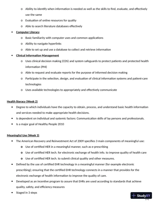 NR599 Midterm Review Practice Exam with Answers (96 Solved Questions) - Page 7 preview image