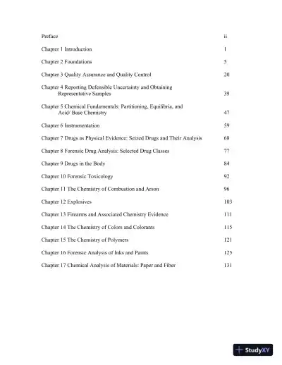 Solution Manual for Forensic Chemistry, 2nd Edition - Page 1 preview image