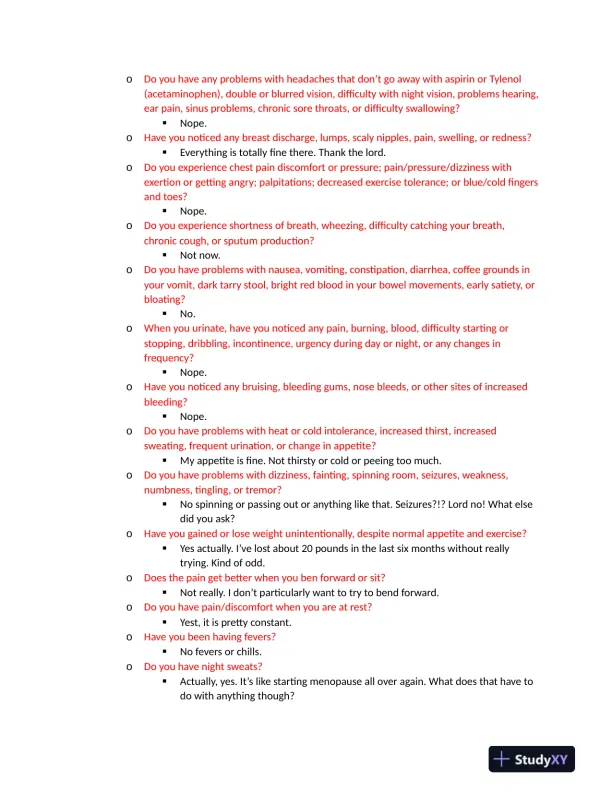 IHUMAN Clinical Analysis Week 6 With Answers (64 Solved Questions) - Page 3 preview image