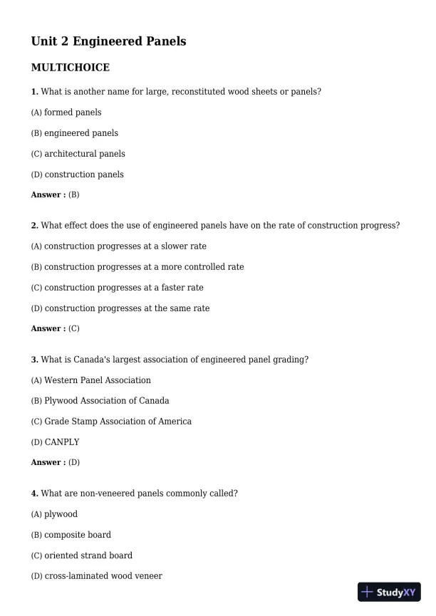 Test Bank for Carpentry, 3rd Edition - Page 15 preview image
