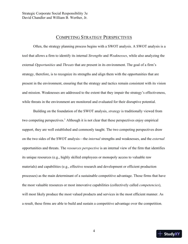 Strategic Corporate Social Responsibility: Stakeholders, Globalization, and Sustainable Value Creation Third Edition Solution Manual - Page 14 preview image