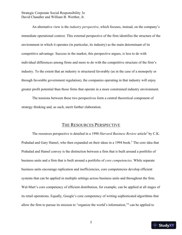 Strategic Corporate Social Responsibility: Stakeholders, Globalization, and Sustainable Value Creation Third Edition Solution Manual - Page 15 preview image