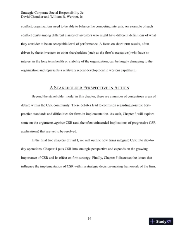 Strategic Corporate Social Responsibility: Stakeholders, Globalization, and Sustainable Value Creation Third Edition Solution Manual - Page 26 preview image