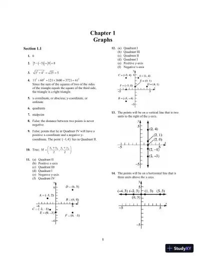 Precalculus Enhanced with Graphing Utilities 4th Edition Solution Manual - Page 1 preview image