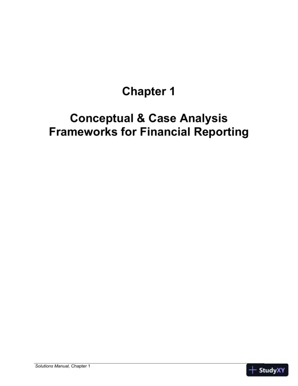 Modern Advanced Accounting in Canada 8th Edition Solution Manual - Page 1 preview image