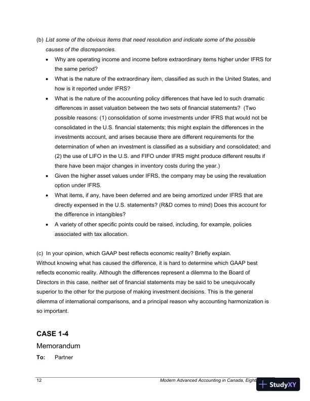 Modern Advanced Accounting in Canada 8th Edition Solution Manual - Page 13 preview image