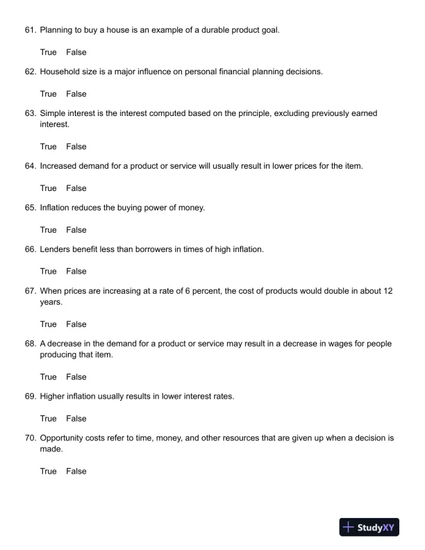 Personal Finance 6th Canadian Edition Test Bank - Page 16 preview image