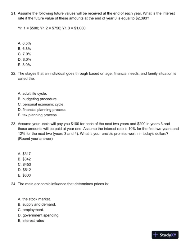 Personal Finance 6th Canadian Edition Test Bank - Page 7 preview image