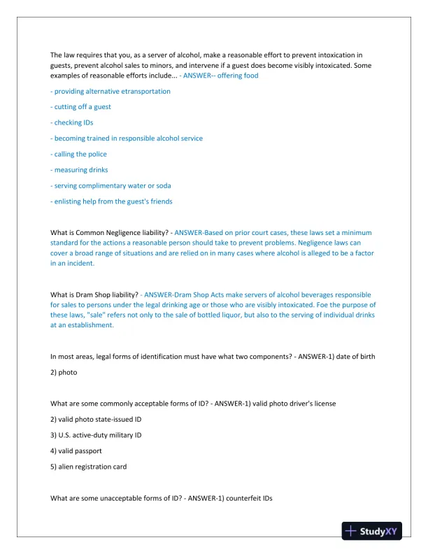 2023-2024 Pharmacology Tips Certification Exam With Answers (152 Solved Questions) - Page 5 preview image