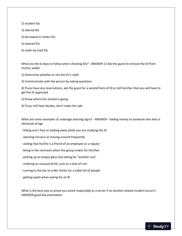 2023-2024 Pharmacology Tips Certification Exam With Answers (152 Solved Questions) - Page 6 preview image