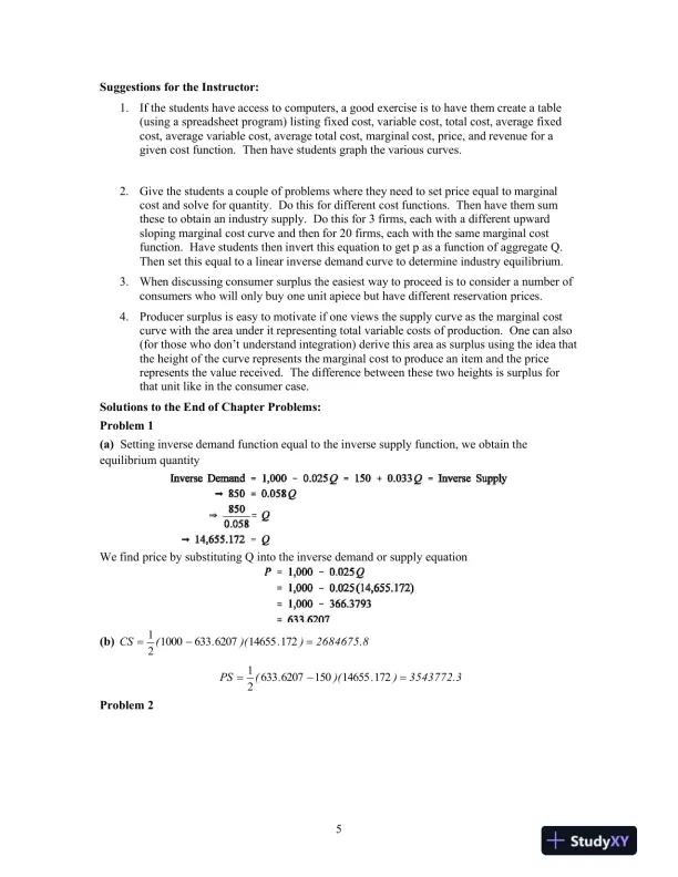 Solution Manual For Industrial Organization: Contemporary Theory and Empirical Applications, 5th Edition - Page 6 preview image