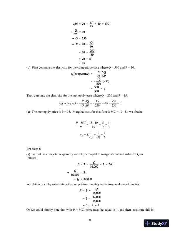 Solution Manual For Industrial Organization: Contemporary Theory and Empirical Applications, 5th Edition - Page 9 preview image
