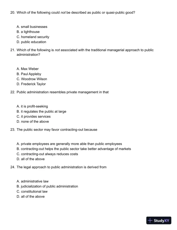Public Administration: Understanding Management, Politics, and Law in the Public Sector 8th Edition Solution Manual - Page 6 preview image