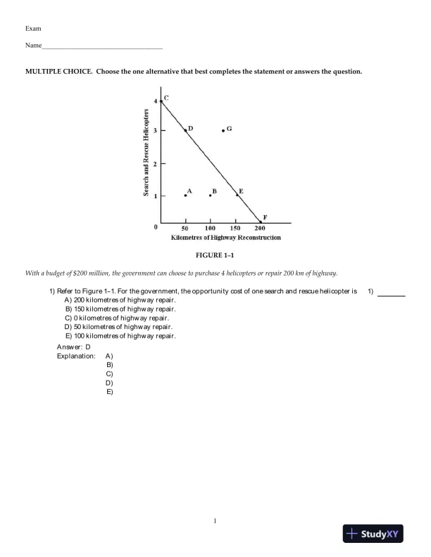 Economics, Fourteenth Canadian Edition Test Bank - Page 1 preview image