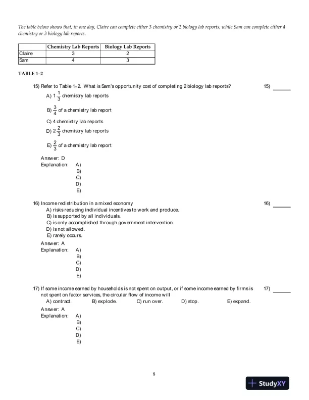 Economics, Fourteenth Canadian Edition Test Bank - Page 9 preview image