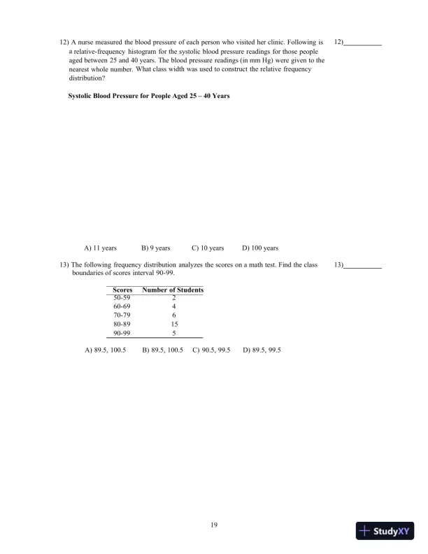 Elementary Statistics, 13th Edition Test Bank - Page 23 preview image