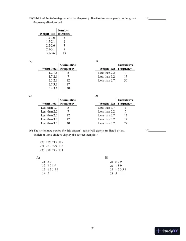 Elementary Statistics, 13th Edition Test Bank - Page 25 preview image
