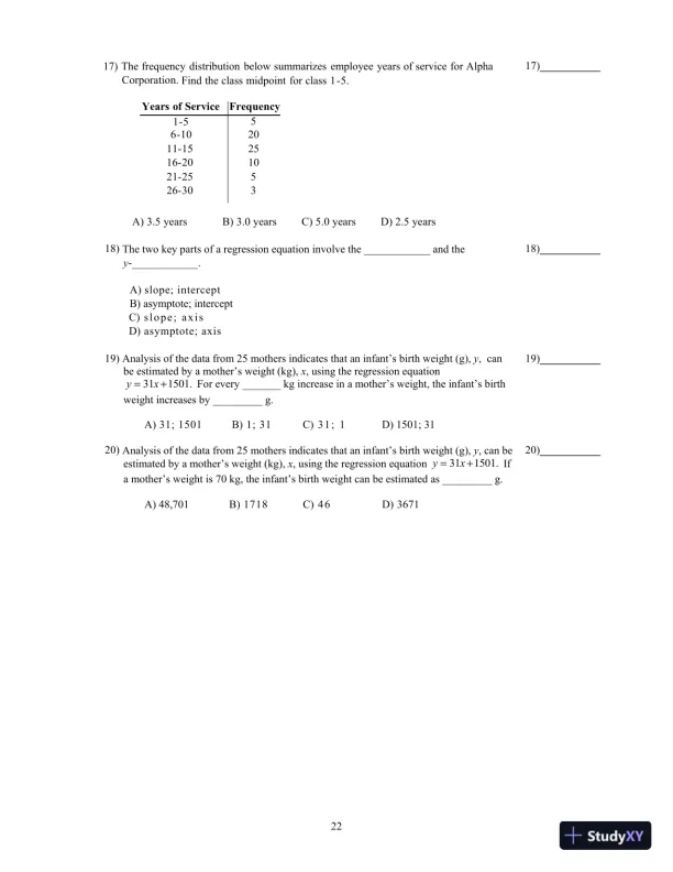 Elementary Statistics, 13th Edition Test Bank - Page 26 preview image