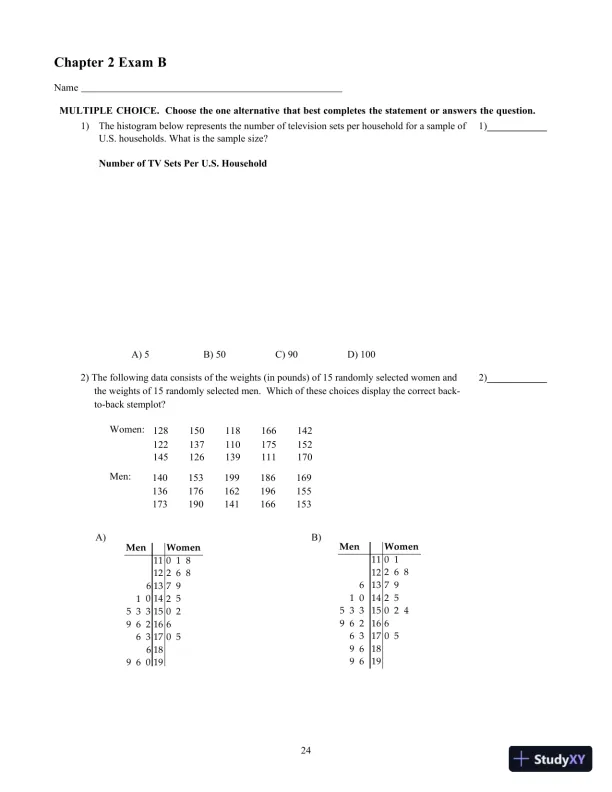 Elementary Statistics, 13th Edition Test Bank - Page 28 preview image