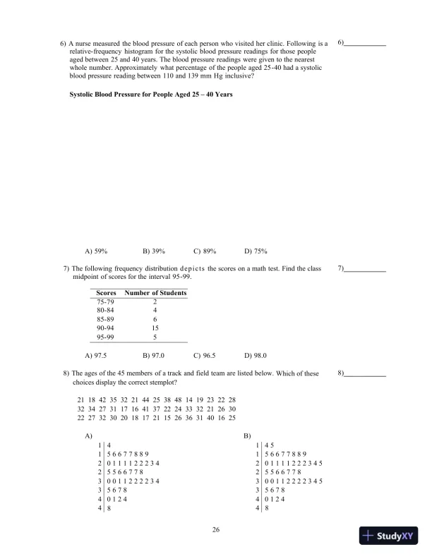 Elementary Statistics, 13th Edition Test Bank - Page 30 preview image