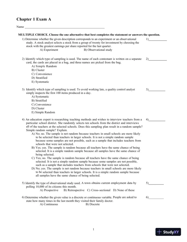 Elementary Statistics, 13th Edition Test Bank - Page 5 preview image