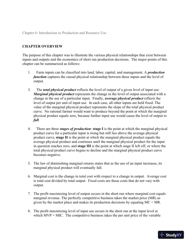 Solution Manual for Introduction to Agricultural Economics, 7th Edition - Page 25 preview image
