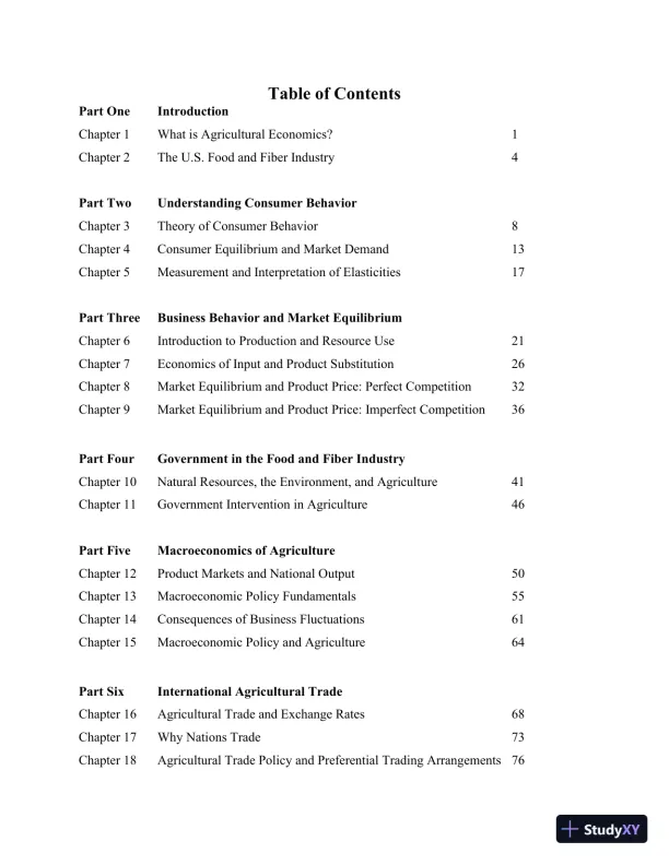 Solution Manual for Introduction to Agricultural Economics, 7th Edition - Page 3 preview image