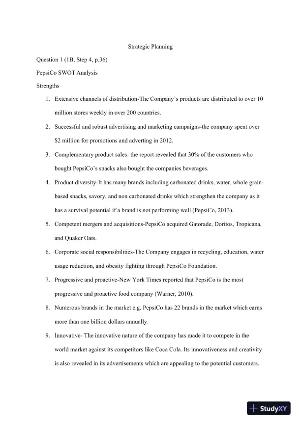 Liberty University BUSI 400 Individual Assurance of Learning Exercise 1 complete solution correct answers key - Page 3 preview image