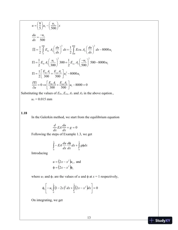 Solution Manual for Introduction to Finite Elements in Engineering, 4th Edition - Page 17 preview image