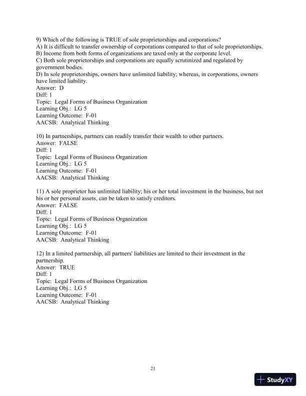 Test Bank for Principles of Managerial Finance, 8th Edition - Page 23 preview image