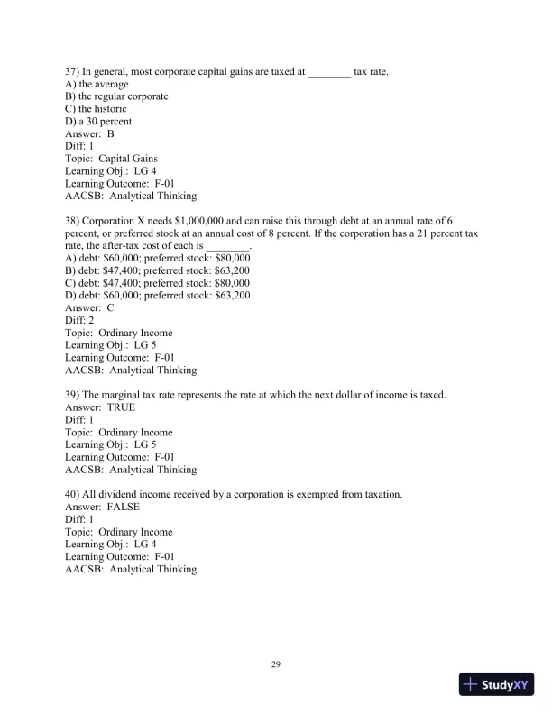 Test Bank for Principles of Managerial Finance, 8th Edition - Page 31 preview image