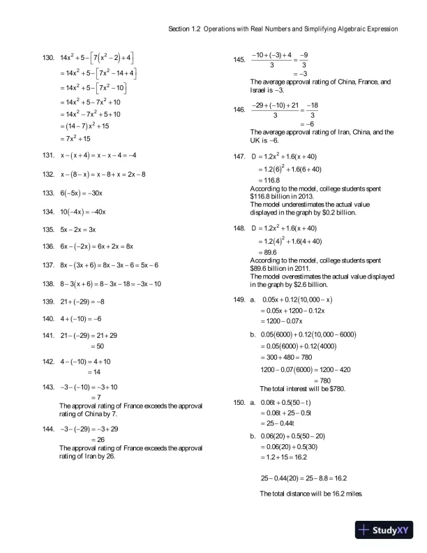 Solution Manual for Algebra for College Students, 8th Edition - Page 14 preview image