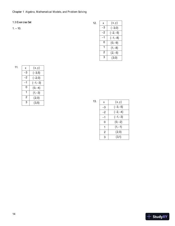 Solution Manual for Algebra for College Students, 8th Edition - Page 17 preview image