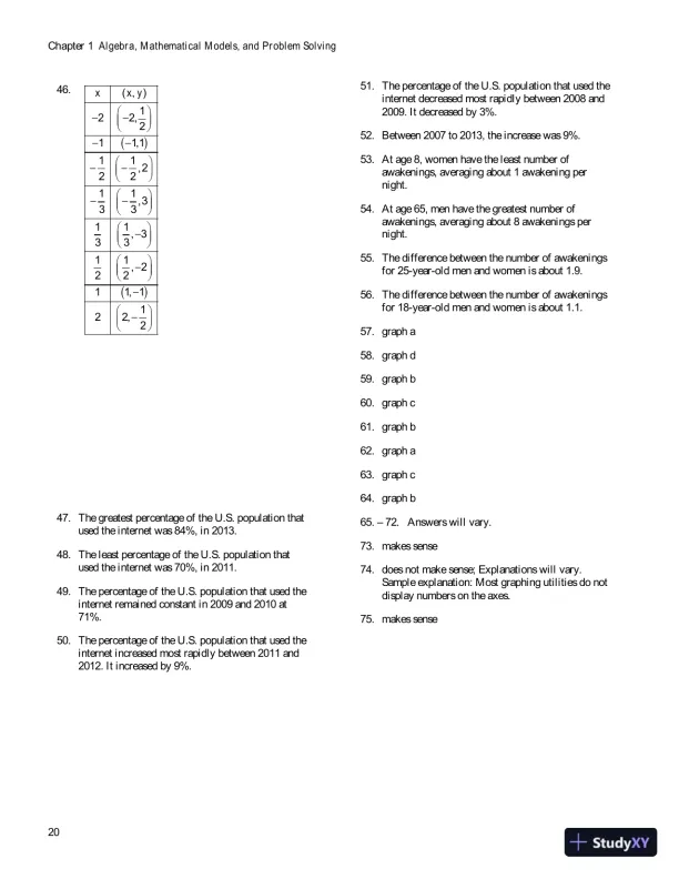 Solution Manual for Algebra for College Students, 8th Edition - Page 23 preview image