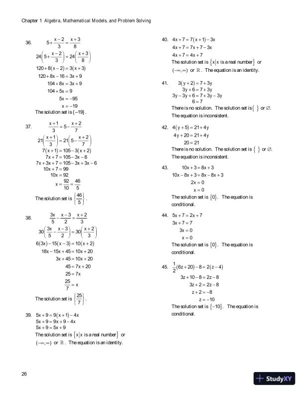 Solution Manual for Algebra for College Students, 8th Edition - Page 29 preview image