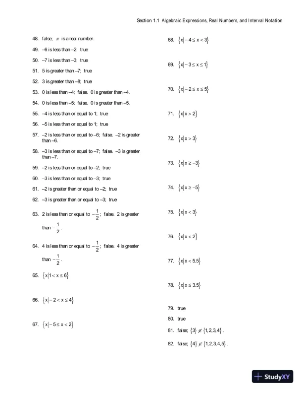 Solution Manual for Algebra for College Students, 8th Edition - Page 6 preview image