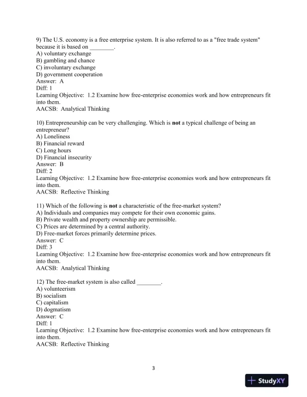 Test Bank for Entrepreneurship: Starting and Operating A Small Business, 5th Edition - Page 5 preview image