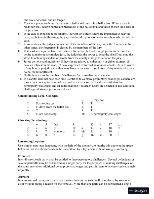 Class Notes For Legal Terminology, 6th Edition - Page 26 preview image