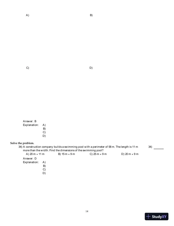 Precalculus: Graphs And Models, A Right Triangle Approach, 6th Edition Test Bank - Page 15 preview image