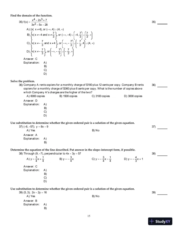 Precalculus: Graphs And Models, A Right Triangle Approach, 6th Edition Test Bank - Page 16 preview image
