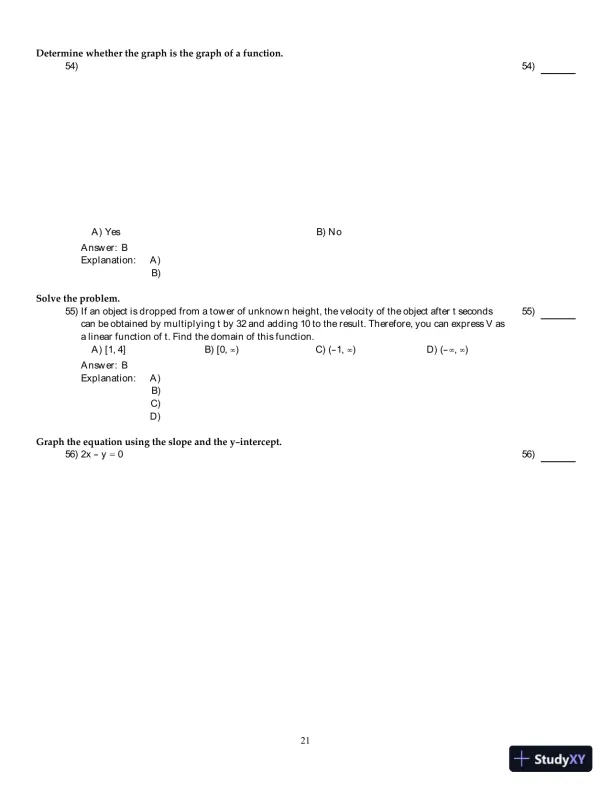 Precalculus: Graphs And Models, A Right Triangle Approach, 6th Edition Test Bank - Page 22 preview image