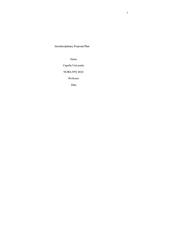 NURS FPX 4010 Assessment 3 - Page 1 preview image