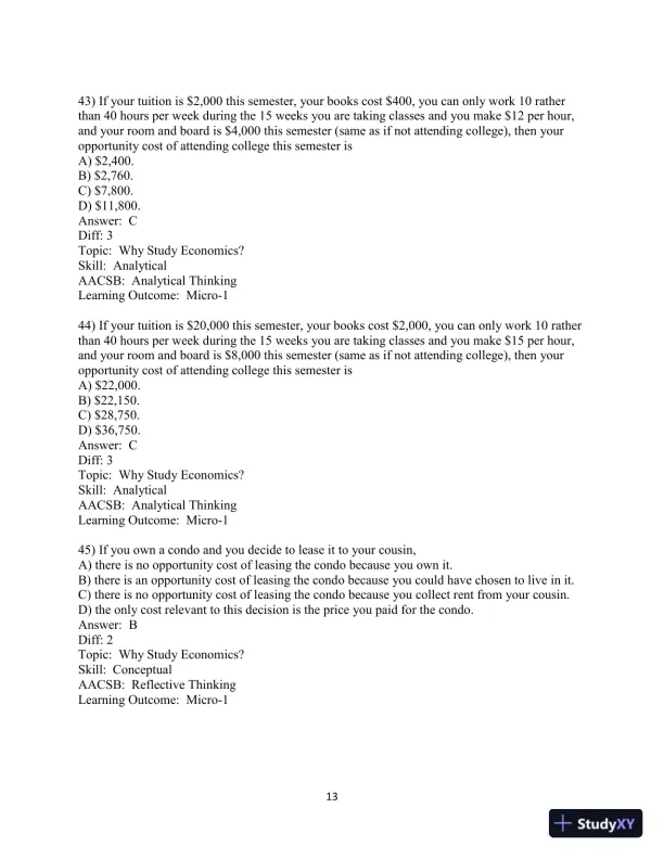 Test Bank for Principles of Microeconomics , 13th Edition - Page 14 preview image