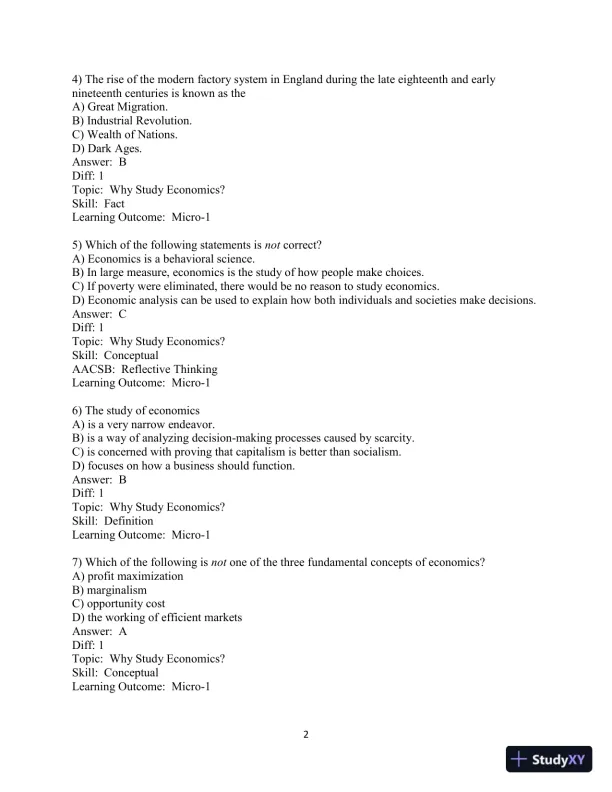Test Bank for Principles of Microeconomics , 13th Edition - Page 3 preview image