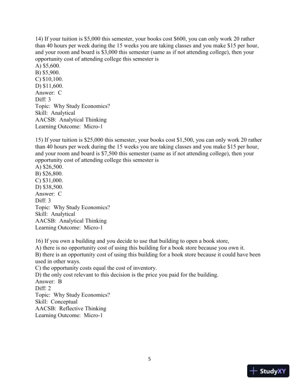 Test Bank for Principles of Microeconomics , 13th Edition - Page 6 preview image