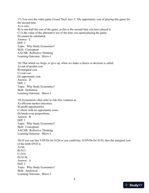 Test Bank for Principles of Microeconomics , 13th Edition - Page 7 preview image