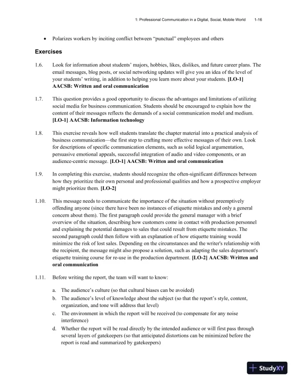 Excellence in Business Communication, 12th Edition Class Notes - Page 20 preview image