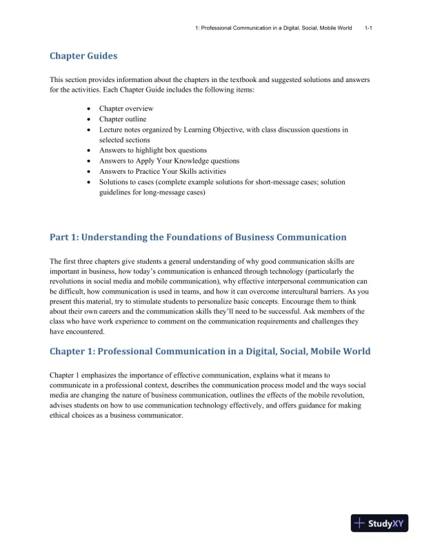 Excellence in Business Communication, 12th Edition Class Notes - Page 5 preview image