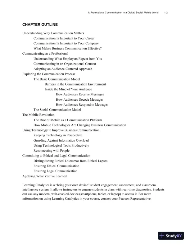 Excellence in Business Communication, 12th Edition Class Notes - Page 6 preview image
