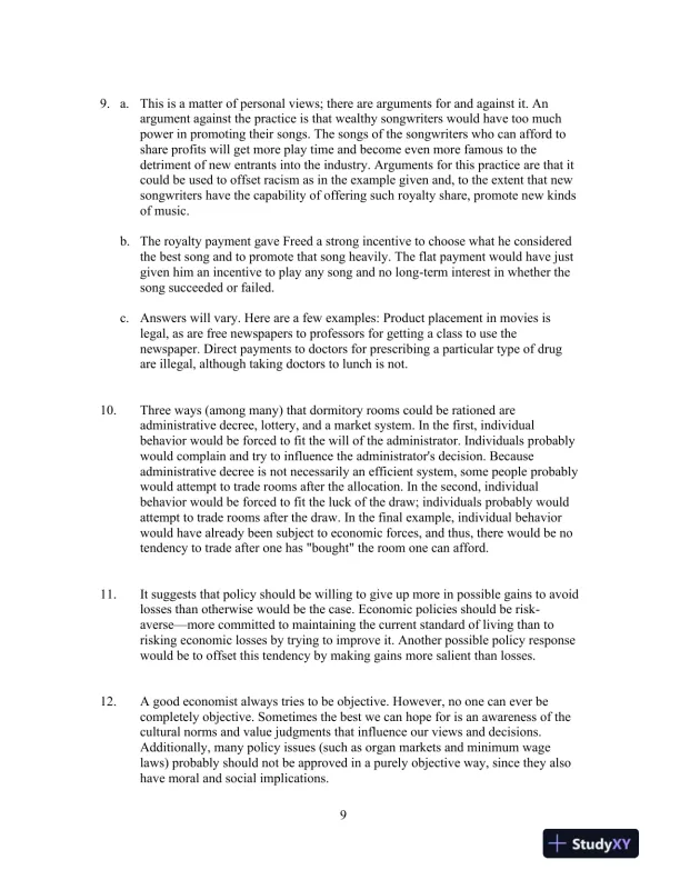 Solution Manual for Microeconomics, 11th Edition - Page 10 preview image